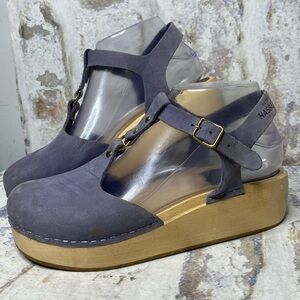 Swedish Hasbeens T Strap Platform Sandals